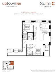 the floor plan of style C on level 3