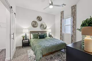 Bedroom with Queen-sized Bed at Coya Apartments, Las Vegas, NV