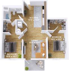 Rye Floor Plan at The Mill on Maple Apartments, Oregon