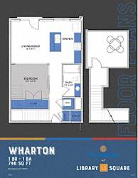 1 bed 1 bath floorplan 4 at Indy Living Apartments, Indiana