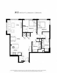 2 bed 2 bath F at Trio Newton Apartments, Apartments, Newton, MA
