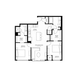 a black and white floor plan of a house