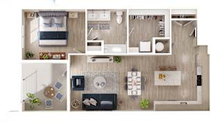 a 1 bedroom floor plan | the ridge at san diego