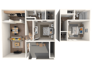 NC_Charlotte_HuntersPointe__TwoBedroomGarden_Loft_FloorPlan.