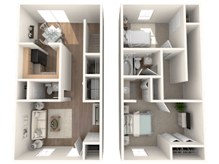 a floor plan of a 2 bedroom apartment