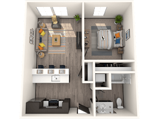 one bedroom floorplan