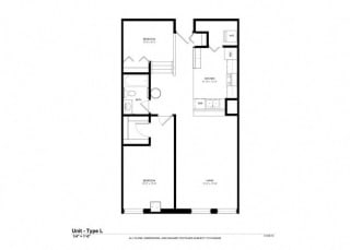 One Bedroom with Den Floor Plan One Bedroom with Den Floor Plan at Cosmopolitan Apartments, Saint Paul, 55101