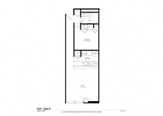 1 Bedroom Platform Floor Plan 1 Bedroom Platform Floor Plan at Cosmopolitan Apartments, Saint Paul, MN, 55101