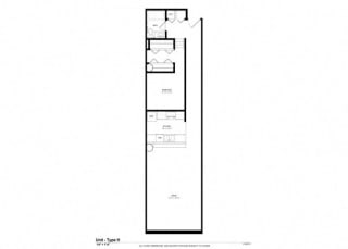 1 Bedroom 1 Bath Platform Floor Plan 1 Bedroom 1 Bath Platform Floor Plan at Cosmopolitan Apartments, Saint Paul, 55101