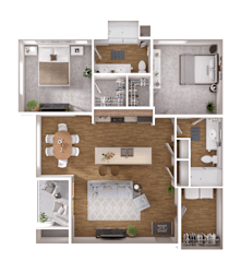 2 Bedroom/2 Bath Zerzura Apartments Las Vegas Nevada