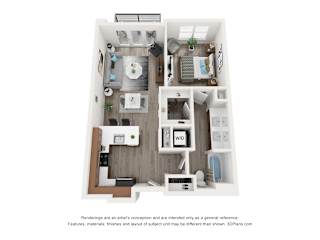 bedroom floor plan | luxury apartments in towson md | the southerly