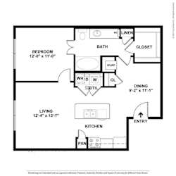 Apalachee Point Apartments in Tallahassee, FL photo of one bedroom floorplan