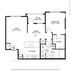 Apalachee Point Apartments in Tallahassee, FL photo of one bedroom floorplan