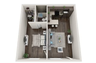Renovated 1 bedroom apartment for rent in Gainesville, Florida at Addison Lane featuring upgraded interiors, 465 sq ft layout near University of Florida, Butler Plaza, and shopping/dining