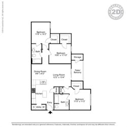 2D Rendering of floor plan