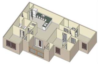 3D Rendering of floor plan