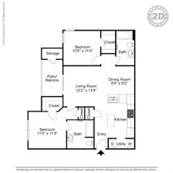 2D Rendering of floor plan