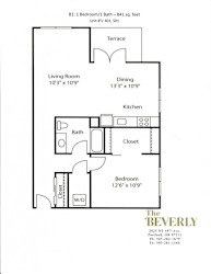 Floor Plan 1 bd 1 bath_841