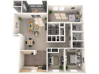 3D Floor plan rendering