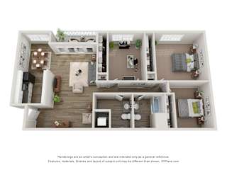 Grand Arbor Reserve apartments in Raleigh, NC photo of three bedroom apartment