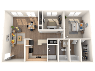 Floor Plan 2 Bed 2 Bath 1175 Sq Ft