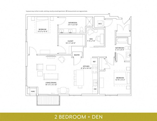 Floor Plan 2 Bed 2 Bath Bellamy