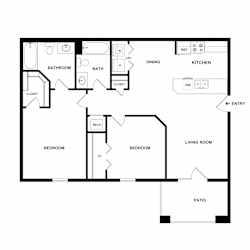 Sevierville_TN_Apartment_OverlookatAllensville_1 bedroom 1 bath 2D