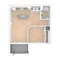 Sevierville_TN_Apartment_OverlookatAllensville_1 bedroom 1 bath 3D Unfurnished