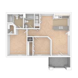 Sevierville_TN_Apartment_OverlookatAllensville_2 bedroom 2 bath 3D Furnished