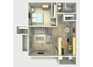 Eagle 1 Bed 1 Bath Floor Plan 1 Bed, 1 Bath, 650 sq. ft. Eagle Floor Plan
