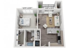 Pet-friendly 1 bedroom apartment in Georgetown TX near Round Rock and Austin, 644 sq ft