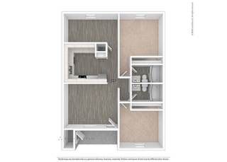 a floor plan of a small apartment with a bathroom