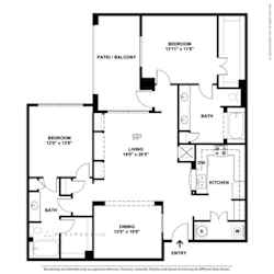 2D rendering of floor plan