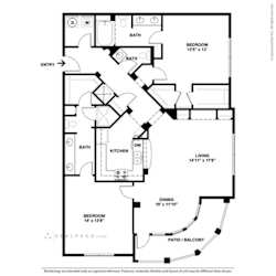 2D rendering of floor plan