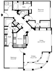 2D rendering of floor plan