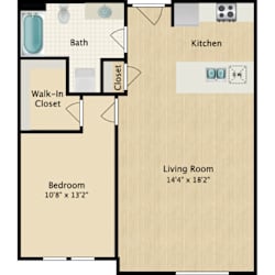 Floor Plan 1 Bedroom