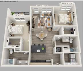 COLBERT-3 Floor Plan at The Ashley, Charleston