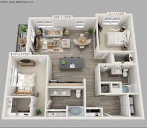 RUCKER-3 Floor Plan at The Ashley, Charleston, SC, 29407