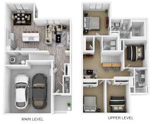 Pine B Main and Upper Levels