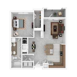 Sawgrass Creek Apartments in New Port Richey, FL photo of floorplan of a one bedroom apartment