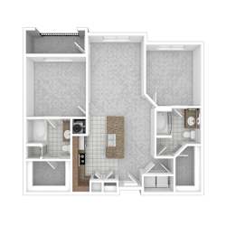 Sawgrass Creek Apartments in New Port Richey, FL photo of a two bedroom floorplan