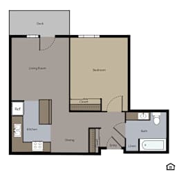 a floor plan of a bedroom apartment
