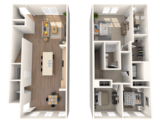 a floor plan of a 2 bedroom apartment