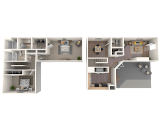 Mirador at Idlewood Apartments in Clarkston, GA photo of two bedroom townhome floorplan