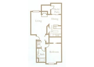 1 Bed - 1 Bath, 750 sq ft