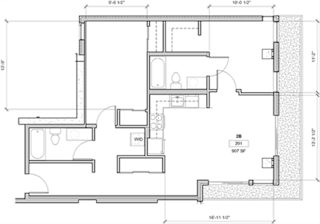 2 Bed - 2 Bath, 1071 sq ft, 2 bedroom A floor plan