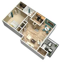 one bedroom apt floor plan