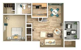 one bedroom apartment floor plan