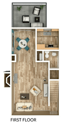 2 bedroom apartment townhome floor plan