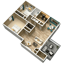 2 bedroom apt floor plan